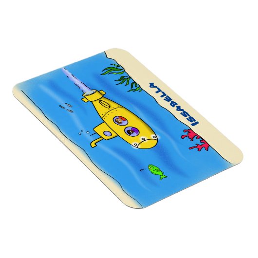 Happy U-Boot-Cartoon Magnet (Rechte Seite)