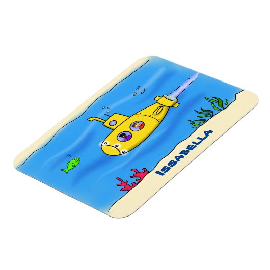 Happy U-Boot-Cartoon Magnet (Linke Seite)