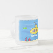 Happy U-Boot-Cartoon Mattglastasse (Vorderseite Links)