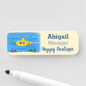 Happy U-Boot-Cartoon Namensschild (Beispiel)