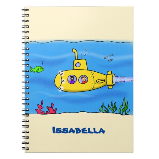 Happy U-Boot-Cartoon Notizblock (Vorderseite)