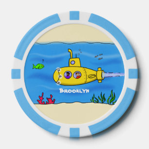 Happy U-Boot-Cartoon Pokerchips