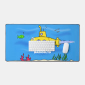 Happy U-Boot-Cartoon Schreibtischunterlage (Tastatur & Maus)