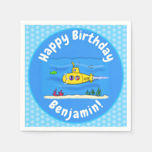 Happy U-Boot-Cartoon Serviette