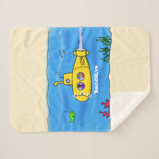 Happy U-Boot-Cartoon Sherpadecke (Vorderseite (Horizontal))