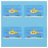 Happy U-Boot-Cartoon Stoff (Nahaufnahme)