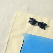 Happy U-Boot-Cartoon Strandtuch (Beispiel)