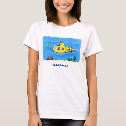 Happy U-Boot-Cartoon T-Shirt (Vorderseite)