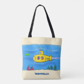 Happy U-Boot-Cartoon Tasche (Rückseite)