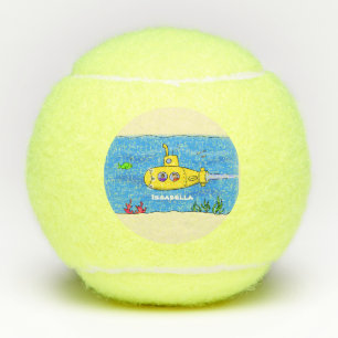 Happy U-Boot-Cartoon Tennisbälle