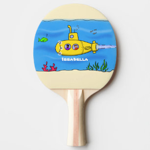 Happy U-Boot-Cartoon Tischtennis Schläger