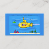 Happy U-Boot-Cartoon Visitenkarte (Rückseite)