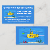 Happy U-Boot-Cartoon Visitenkarte (Vorne/Hinten)