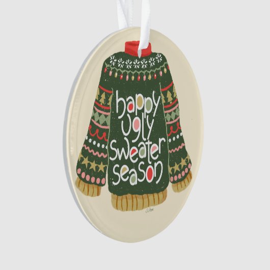 Happy Ugly Sweater Season Ornament (Vorderseite)