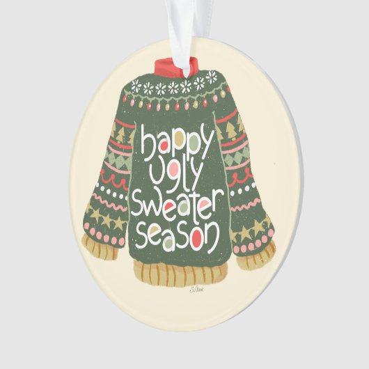 Happy Ugly Sweater Season Ornament (Vorderseite)
