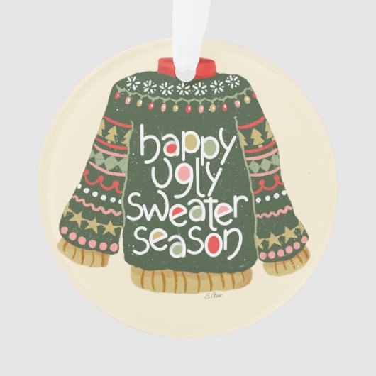Happy Ugly Sweater Season Ornament (Vorderseite)