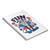 Happy Uncle Sam 4. Juli Day Notizblock (Rechte Seite)