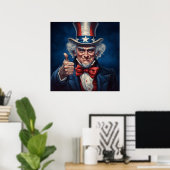Happy Uncle Sam mit Thumbs Up Poster (Heimbüro)