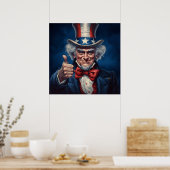 Happy Uncle Sam mit Thumbs Up Poster (Küche)