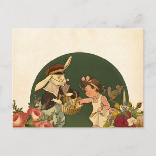 Happy und gesegnet Osterantikmalerei Postcard Postkarte