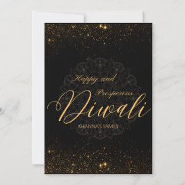 Happy und wohlhabend Diwali anpassbar Feiertagskarte
