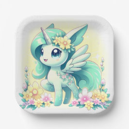 Happy Unicorn Baby Dusche Pappteller