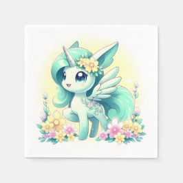 Happy Unicorn Baby Dusche Serviette