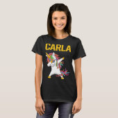 Happy Unicorn - Carla Name T-Shirt (Vorne ganz)
