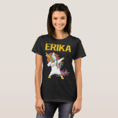 Happy Unicorn - Erika Name T-Shirt (Vorne ganz)