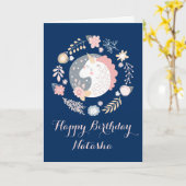 Happy Unicorn Geburtstagkarte Karte (Gelbe Blume)