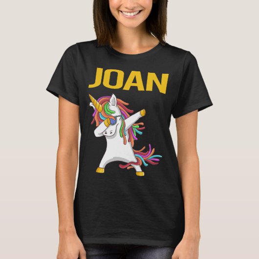Happy Unicorn - Joan Name T-Shirt (Vorderseite)