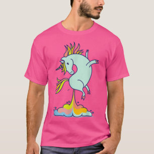 Happy Unicorn Kacke Funny Magical Rainbow Gift T-Shirt