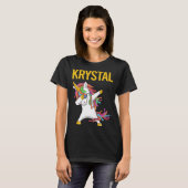 Happy Unicorn - Krystal Name T-Shirt (Vorne ganz)