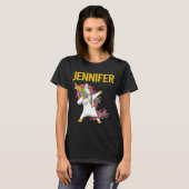 Happy Unicorn - Name Jennifer T-Shirt (Vorne ganz)