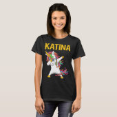Happy Unicorn - Name Katina T-Shirt (Vorne ganz)