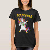 Happy Unicorn - Name Marquita T-Shirt (Vorderseite)