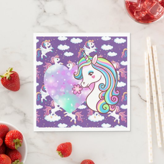Happy Unicorn Serviette (Beispiel)
