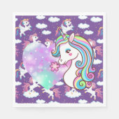 Happy Unicorn Serviette (Vorderseite)