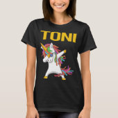 Happy Unicorn - Toni Name T-Shirt (Vorderseite)