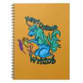 Happy Unicorn Writing Spiral Notebook Notizblock (Vorderseite)