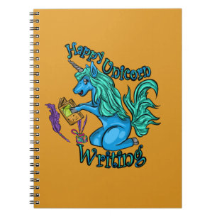 Happy Unicorn Writing Spiral Notebook Notizblock