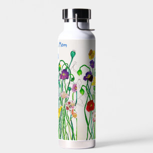 Happy Unique Wild Poppy mit Namen Trinkflasche