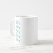 Happy Up Modern Wedding Day Yay Kaffeetasse (Vorderseite Links)