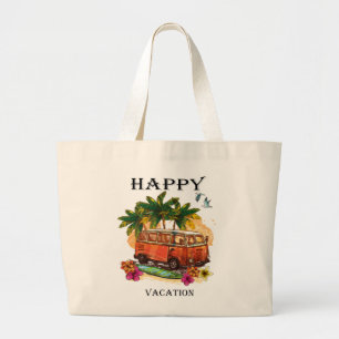  Happy Urlaub für jeden Mann, Frauen, Junge. Jumbo Stoffbeutel