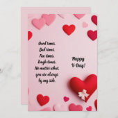 Happy V-Day Feiertagskarte (Vorne/Hinten)