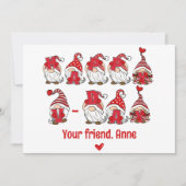 Happy V - Day Gnome Lettering Feiertagskarte (Vorderseite)