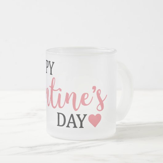 Happy v-day Kaffee Tasse (VorderseiteRechts)