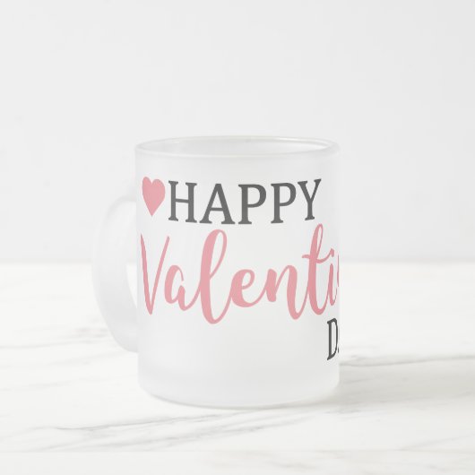 Happy v-day Kaffee Tasse (Vorderseite Links)