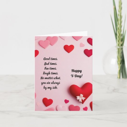 Happy V-Day Karte (Vorderseite)