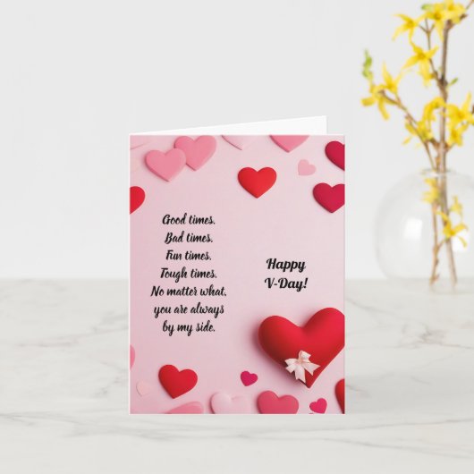 Happy V-Day Karte (Gelbe Blume)